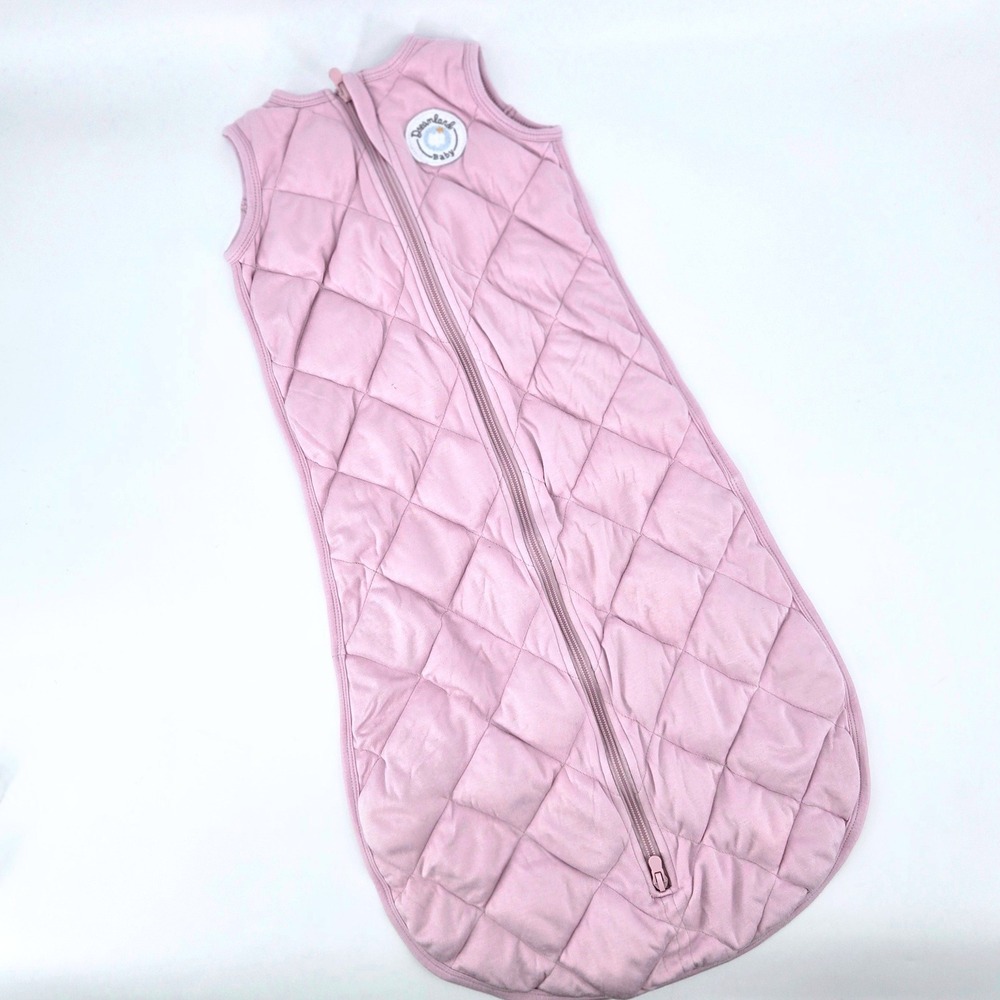 Baby Girl Sleep Sack Light Pink Bamboo Knit EUC Size 6-12M Medium